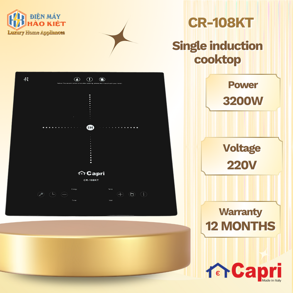 CR-108KT - Bếp Điện Đơn 1 Từ Capri CR 108KT
