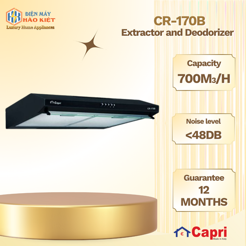 CR-170B - Máy Hút Và Khử Mùi Capri 7 Tấc CR 170B