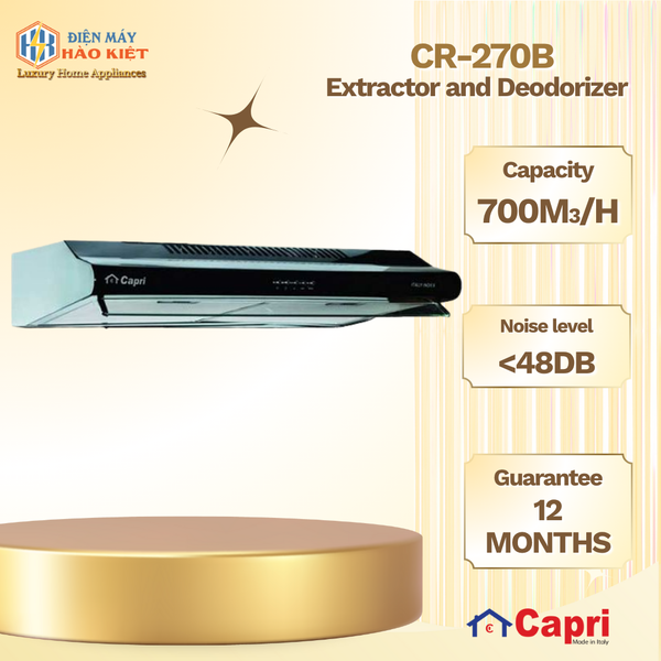 CR-270B - Máy Hút Và Khử Mùi Capri 7 Tấc CR 270B