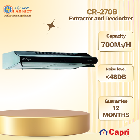 CR-270B - Máy Hút Và Khử Mùi Capri 7 Tấc CR 270B