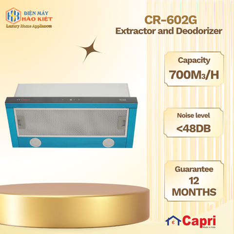 CR-602G - Máy Hút Và Khử Mùi Capri 6 Tấc CR 602G
