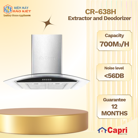 CR-638H - Máy Hút Và Khử Mùi Capri 7 Tấc CR 638H