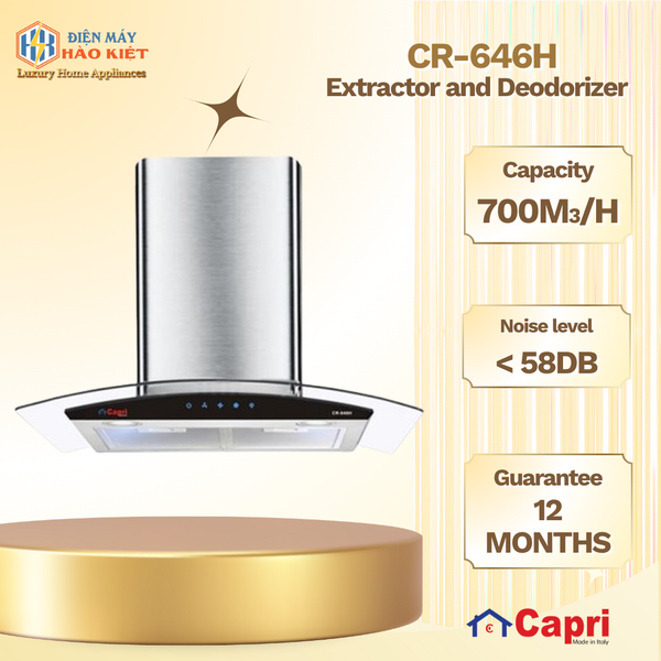 CR-646H - Máy Hút Và Khử Mùi Capri 7 Tấc CR 646H