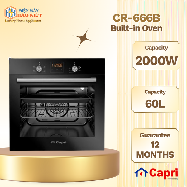 CR-666B - Lò Nướng Âm Tủ Capri CR 666B