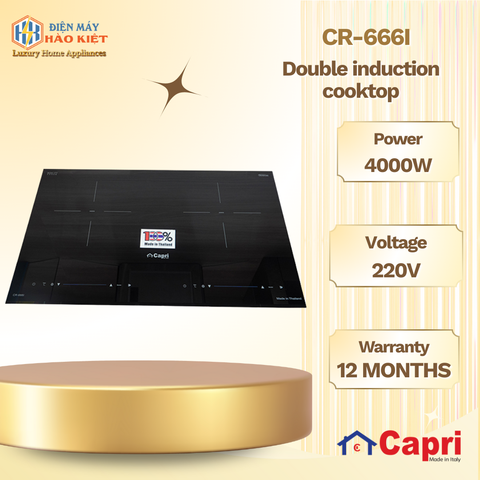 CR-666I - Bếp Điện Đôi 2 Từ Capri  CR 666I