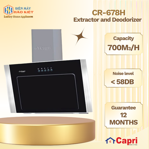 CR-678H - Máy Hút Và Khử Mùi Capri 7 Tấc CR 678H