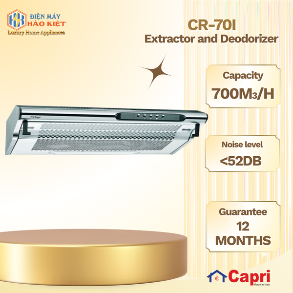 CR-70I - Máy Hút Và Khử Mùi Capri 7 Tấc CR 70I