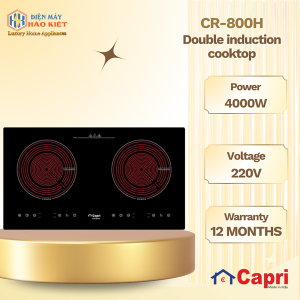 CR-800H - Bếp Điện Đôi 2 Hồng Ngoại Capri CR 800H