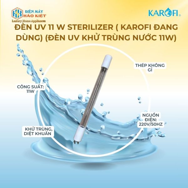 Đèn uv 11 W STERILIZER ( Karofi đang dùng) (Đèn UV khử trùng nước 11W)
