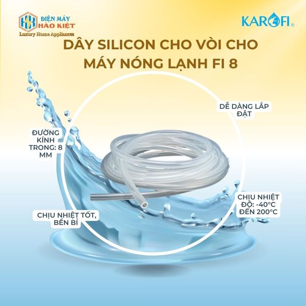 Dây silicon cho vòi cho máy nóng lạnh fi 8