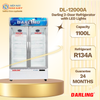 DL-12000A - Tủ Mát 2 Cánh Darling Đèn Led 1100L