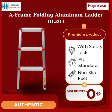 DL203 - Thang Nhôm Gấp Chữ A Fujihome