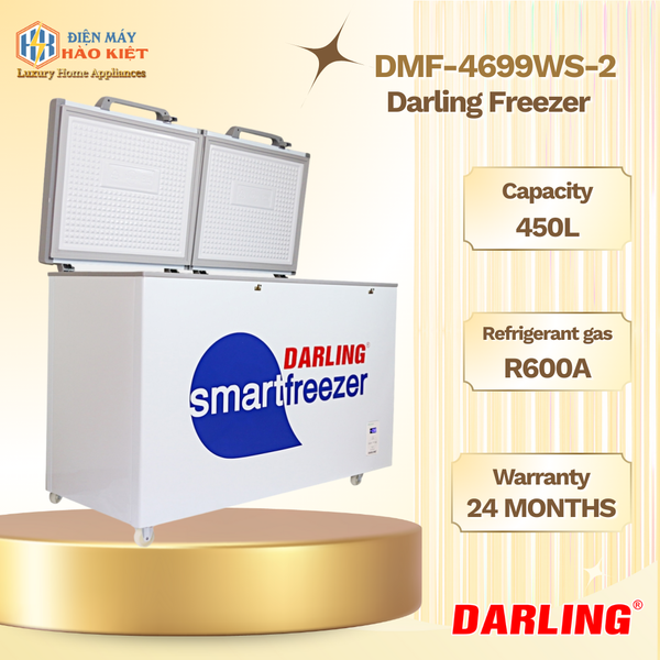DMF-4699WS-2 - Tủ Đông Thông Minh Darling 2 Ngăn 450L
