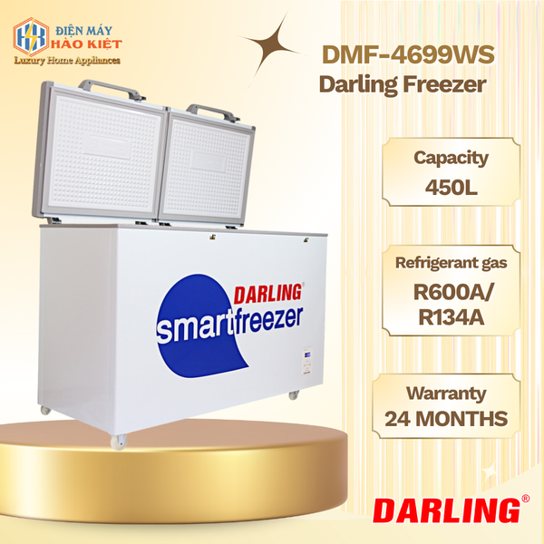 DMF-4699WS - Tủ Đông Thông Minh Darling 2 Ngăn 450L