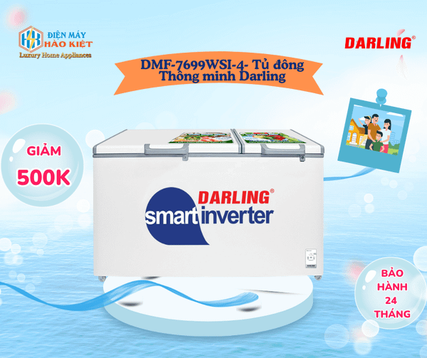 DMF-7699WSI-4 - Tủ Đông Mát 2 Ngăn 2 Dàn Lạnh Darling Inverter