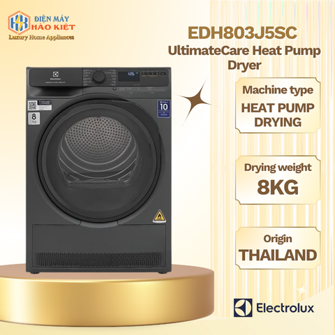EDH803J5SC - Máy sấy bơm nhiệt Electrolux UltimateCare _ 8 kg