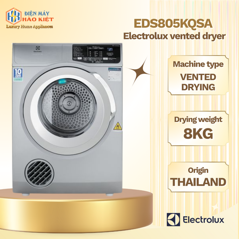 EDS805KQSA - Máy sấy thông hơi Electrolux 8 Kg
