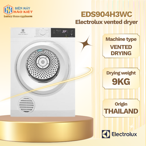 EDS904H3WC - Máy Sấy thông hơi Electrolux UltimateCare _ 9 kg