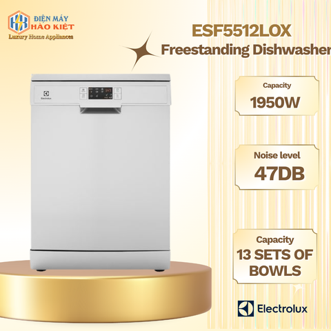 ESF5512LOX - Máy Rửa Chén Độc Lập Electrolux - Xám Nhạt