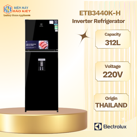 ETB3440K-H - Tủ Lạnh Electrolux Inverter 312 Lít - Đen