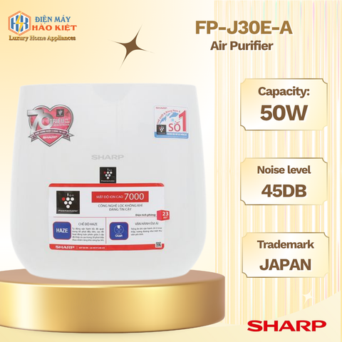 FP-J30E-A - Máy Lọc Không Khí Sharp _ 23m² - Trắng Xanh