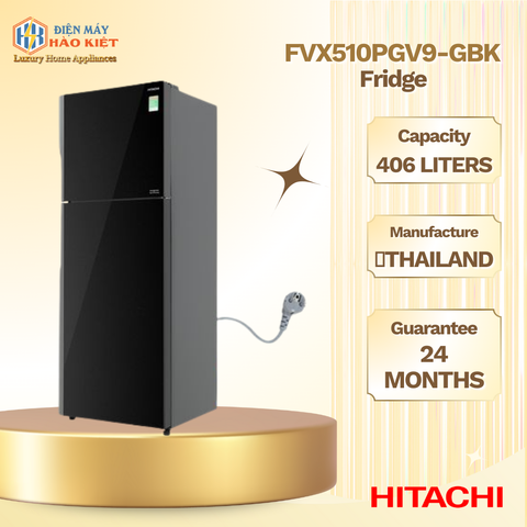 FVX510PGV9-GBK - Tủ Lạnh Hitachi Inverter 406 Lít