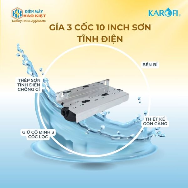Gía 3 cốc 10 inch sơn tĩnh điện