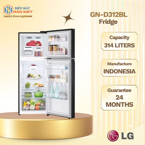 GN-D312BL - Tủ Lạnh LG Inverter 314 Lít