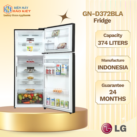GN-D372BLA - Tủ Lạnh LG Inverter 374 Lít
