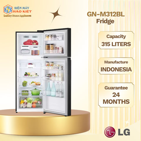 GN-M312BL - Tủ Lạnh LG Inverter 315 Lít