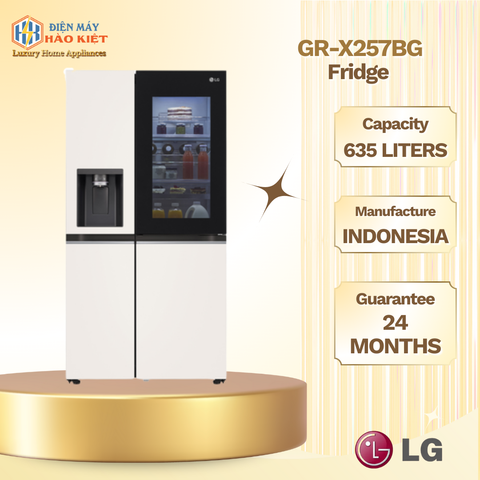 GR-X257BG - Tủ Lạnh LG Inverter 635L Side By Side InstaView Door-in-Door - Be