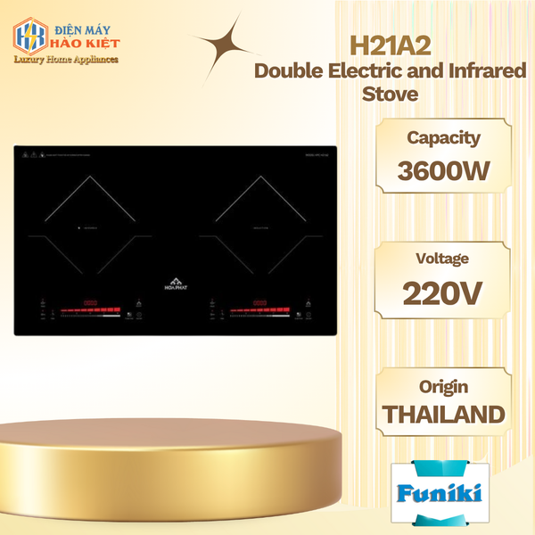 H21A2 - Bếp Đôi Điện Từ Kết Hợp Hồng Ngoại