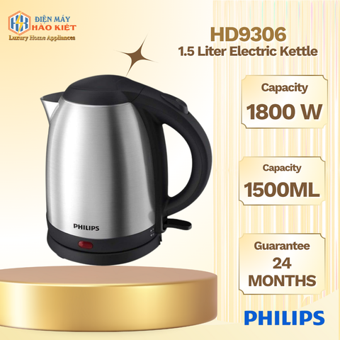 HD9306 - Bình Đun Siêu Tốc Philips _ 1.5 Lít