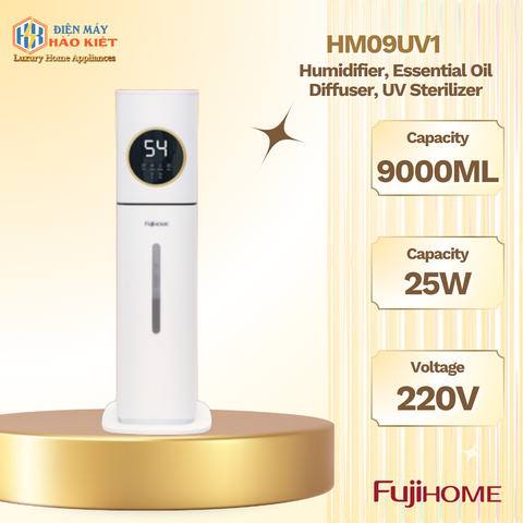 HM09UV1 - Máy Tạo Ẩm Fujihome Xông Tinh Dầu, Khử Khuẩn Uv Dung Tích Lớn