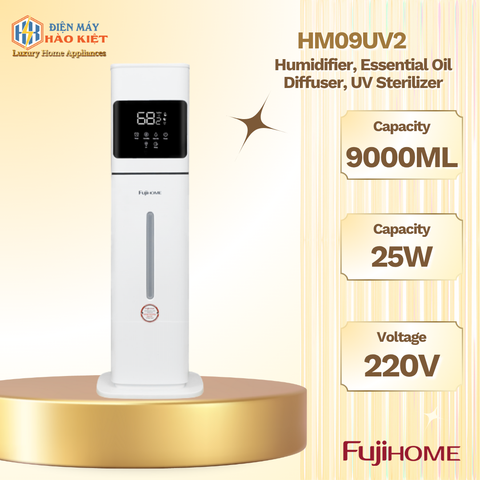 HM09UV2 - Máy Tạo Ẩm Fujihome Xông Tinh Dầu, Khử Khuẩn Uv Dung Tích Lớn Fujihome