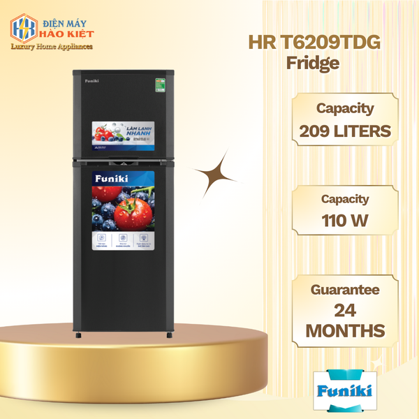HR T6209TDG - Tủ Lạnh Funiki 209 lít