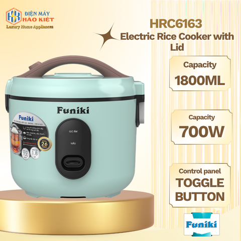 HRC6163 - Nồi Cơm Điện Nắp Gài 1.8L Funiki HRC6163