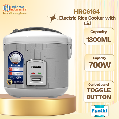 HRC6164 - Nồi Cơm Điện Nắp Gài 1.8L Funiki HRC6164