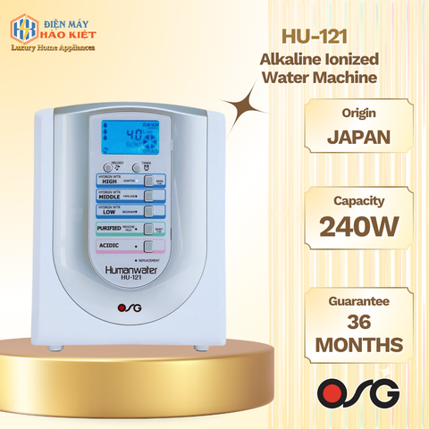 HU-121 - Máy Diện Giải Nước Ion Kiềm Osg, Dạng Lắp Phía Trên Bồn Rửa