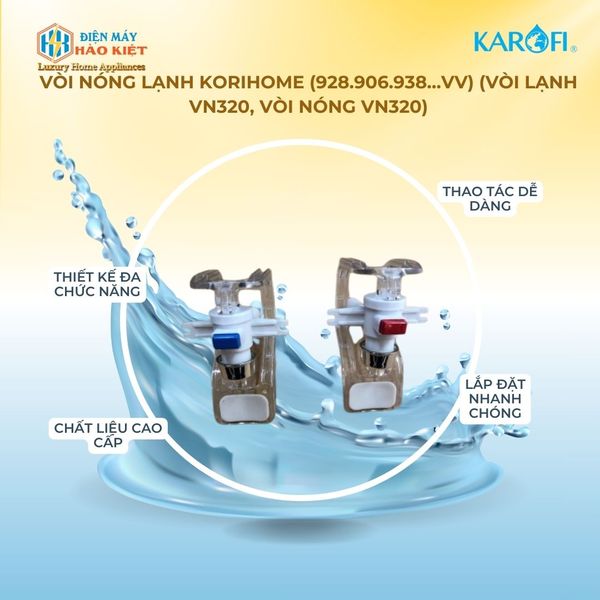 Vòi nóng lạnh Korihome (928.906.938…VV) (Vòi lạnh VN320, Vòi nóng VN320)