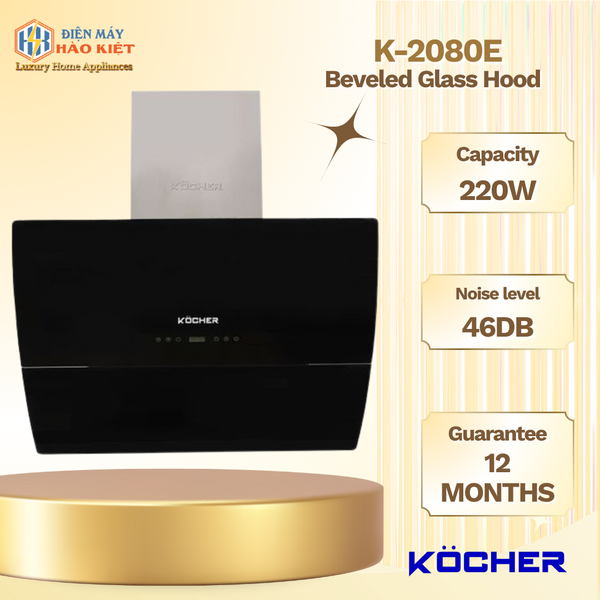 K-2080E - Hút Mùi Kính Vát (Cong) 70cm