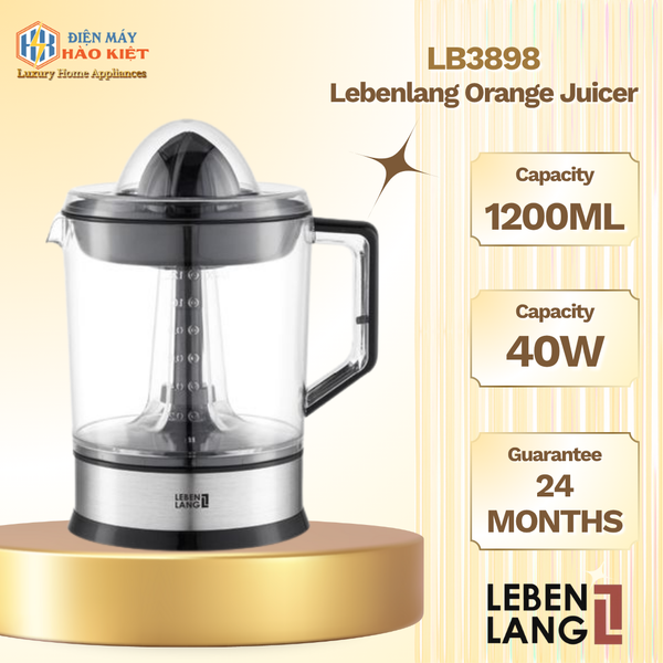 LB3898 - Máy Vắt Cam Lebenlang 40w Dung Tích 1200ml