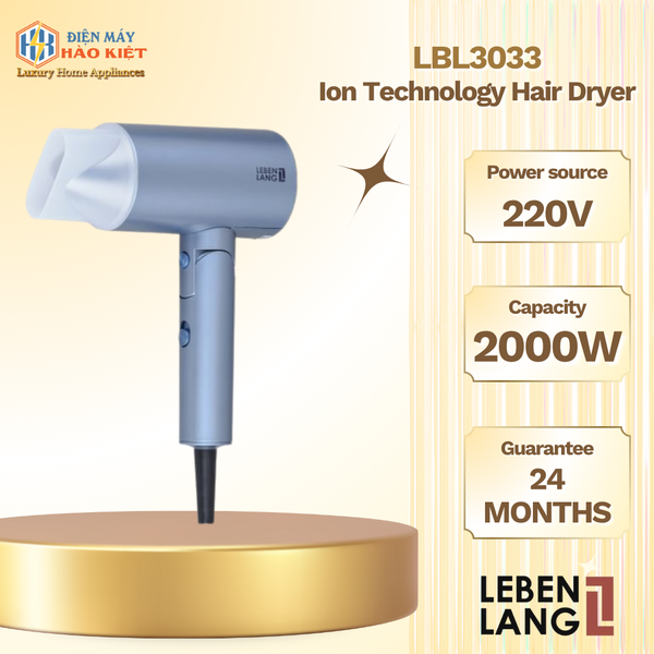 LBL3033 - Máy Sấy Tóc Công Nghệ Ion Lebenlang 2000W