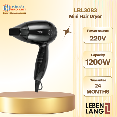 LBL3083 - Máy Sấy Tóc Mini Kèm Túi Dựng Lebenlang 1200W