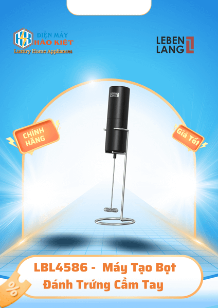 LBL4586 - Máy Tạo Bọt Đánh Trứng Cầm Tay Lebenlang 10W Pin