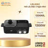 LBL8583 -  Nồi Lẩu Điện 2 Ngăn Mini Lebenlang 1200Ml 1300W