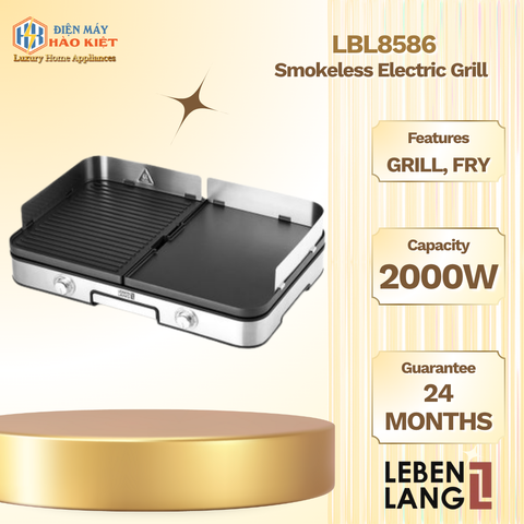 LBL8586 -  Bếp Nướng Điện Đôi Không Khói Lebenlang 2000W