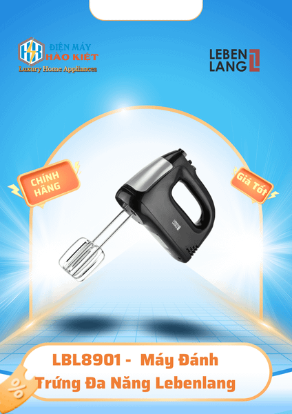 LBL8901 -   Máy Đánh Trứng Đa Năng Lebenlang 6 Tốc Độ 300W