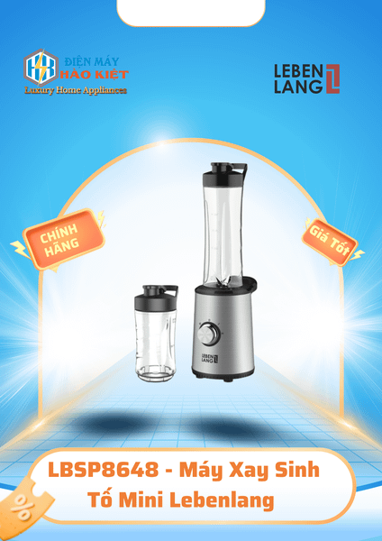 LBSP8648 - Máy Xay Sinh Tố Mini Lebenlang 350W 300/600Ml