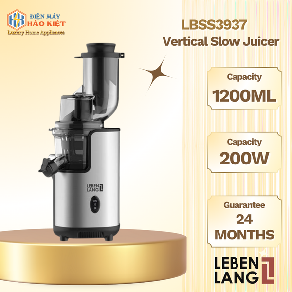 LBSS3937 -   Máy Ép Chậm Đứng Lebenlang 200W 1200Ml